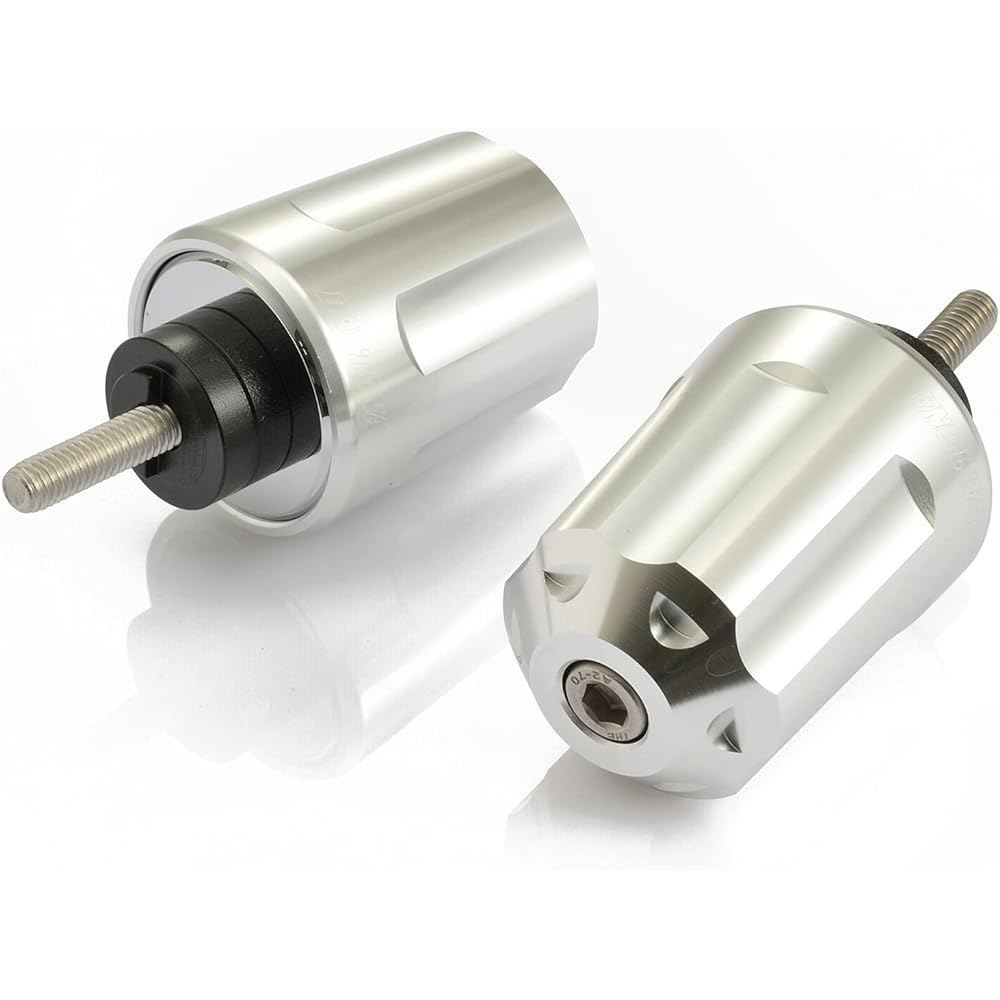 Daytona Aluminum Billet Motorcycle Bar End Honda M6 Type Heavy Weight Bar End Revolver Silver CB1300SF CBR250RR CT125 etc. 99836