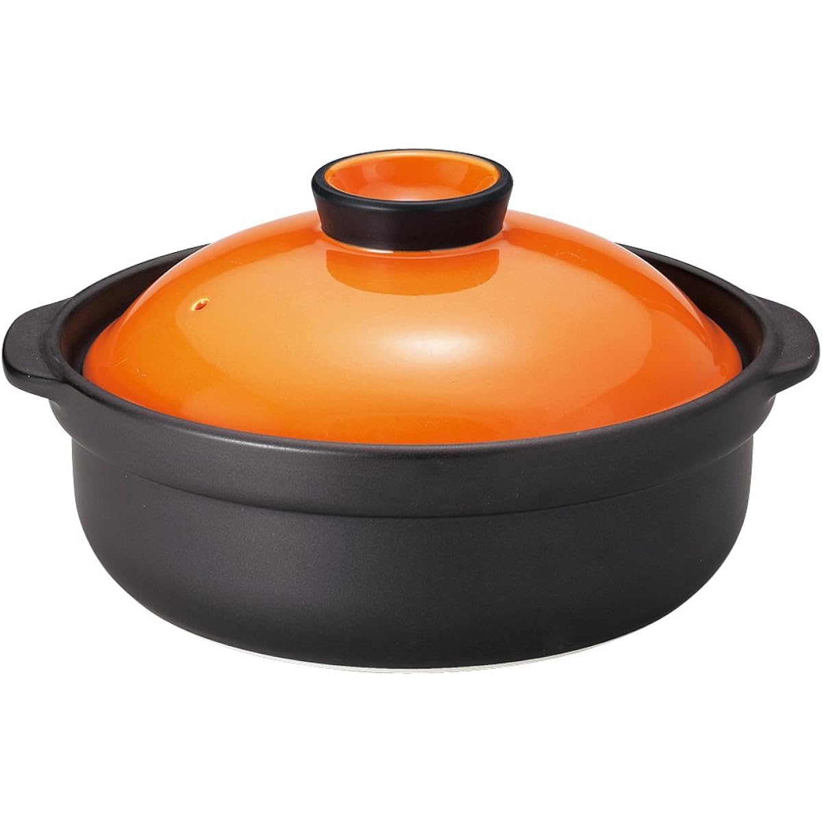 Yamashita Kogei Earthen Pot Orange 22 x 19.4 x 10.5cm (800cc) Banquet/Black No. 6 Pot 15032650