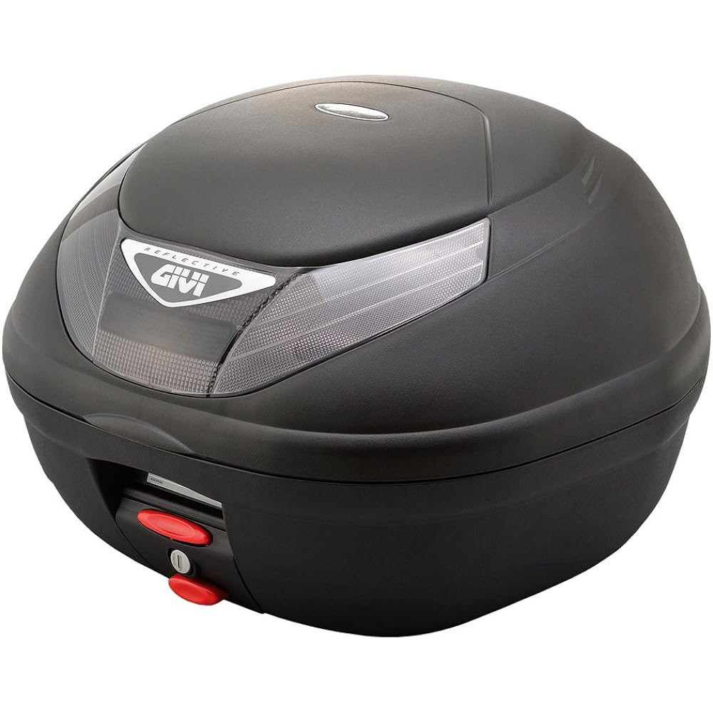 GIVI Motorcycle Rear Box Monolock 35L FLOW Series E350N2 Unpainted Black Smoke Lens 94625