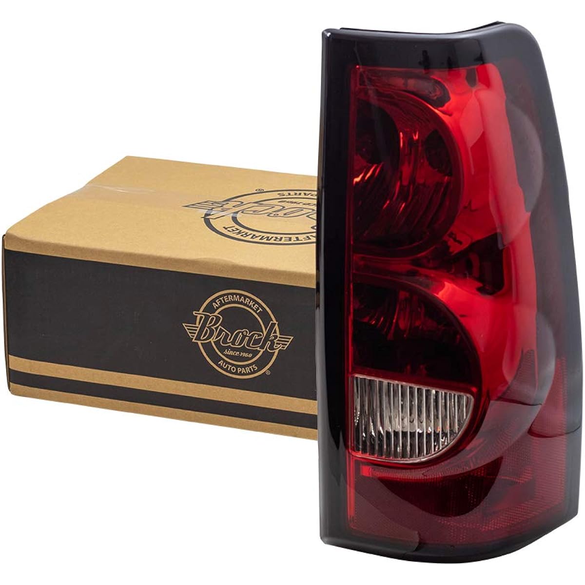 BROCK replacement passenger seat tail light lens bulb and wiring harness 2004-2007 Silvalard Fleet side pickup truck 19169005