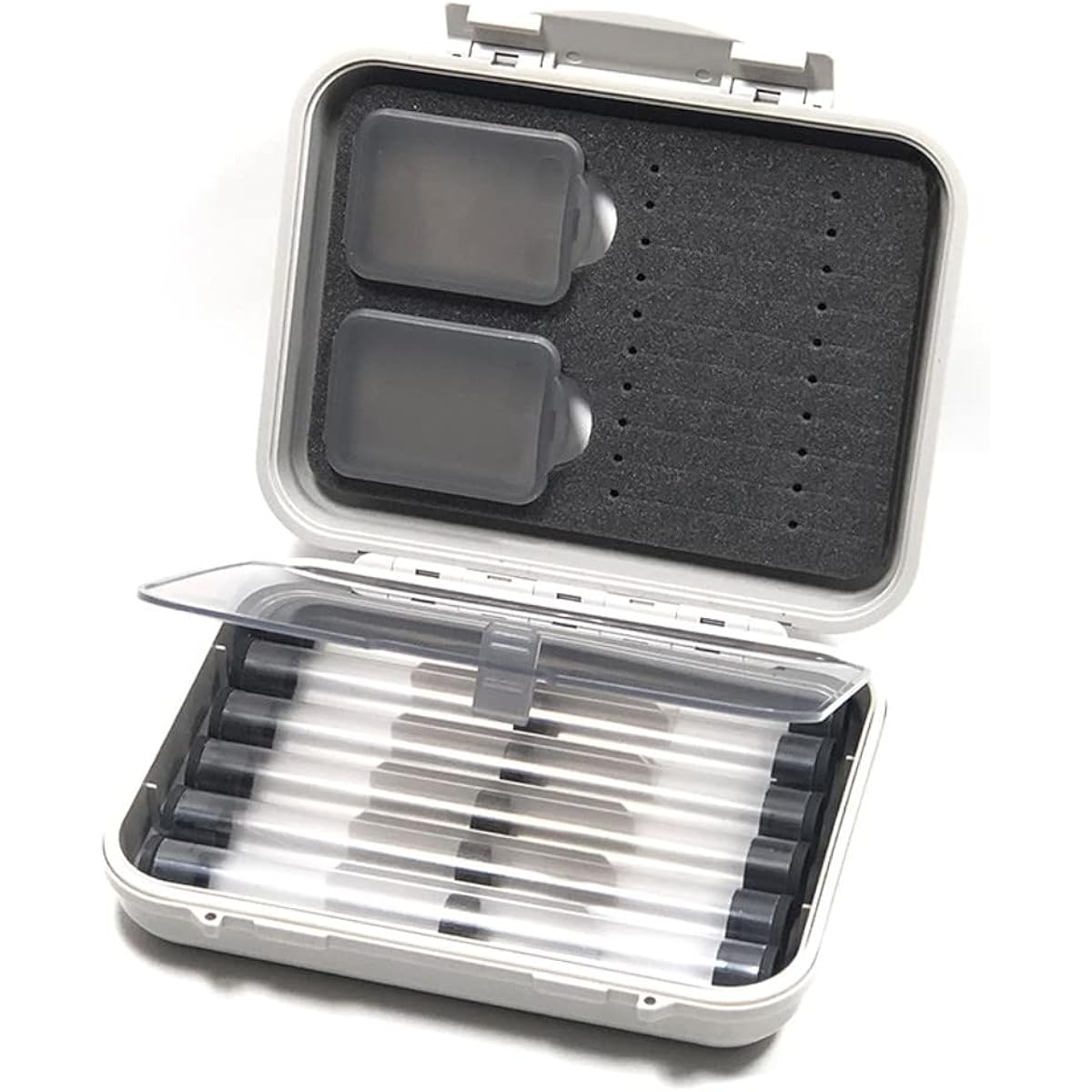 C&F Design CF-1206 S size Small Tubefly Case (WP tube fly case) 6 clear tubes