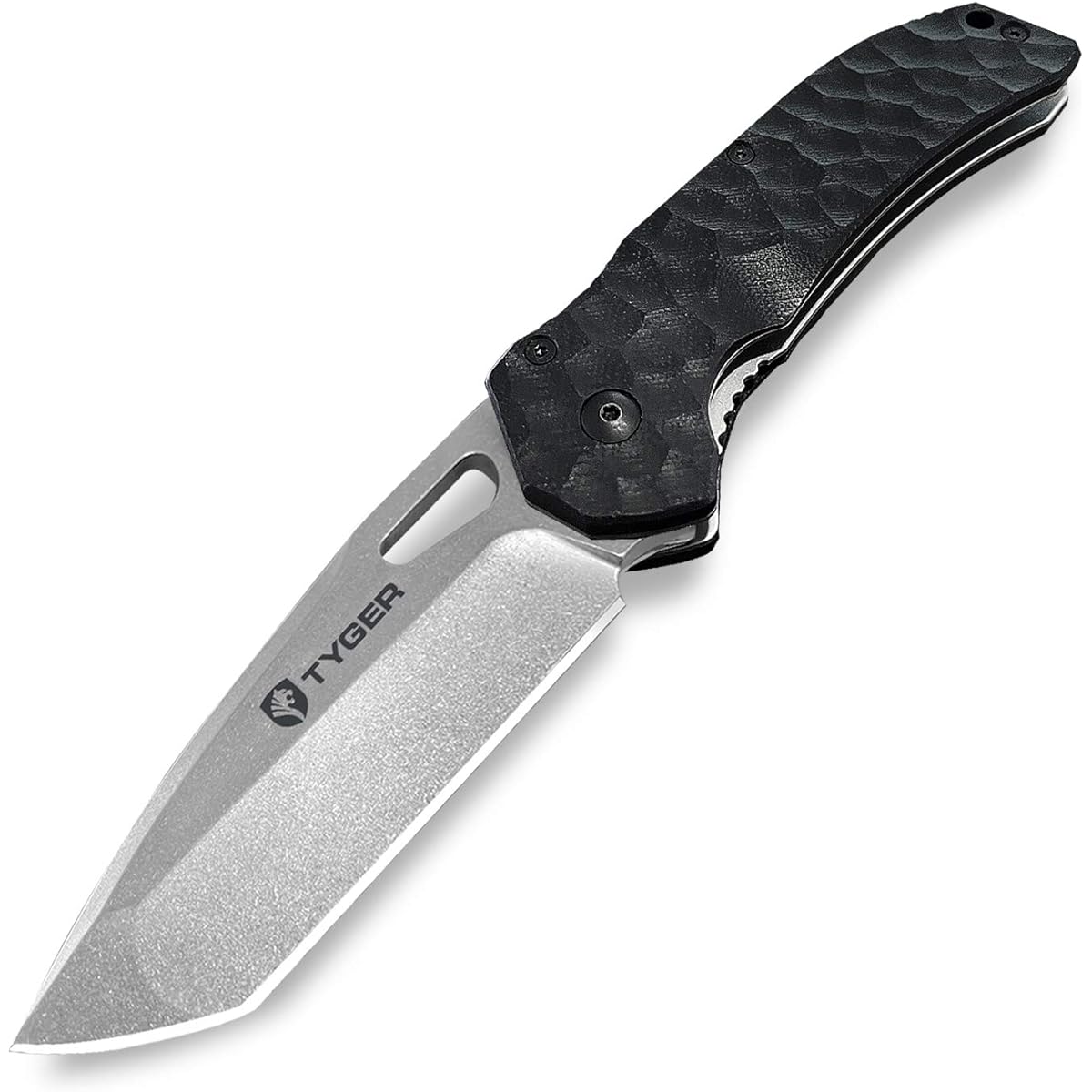 [Domestic genuine product] Tyger (Tiger) Japanese instruction manual included K4 EDC folding pocket knife (BLACK)