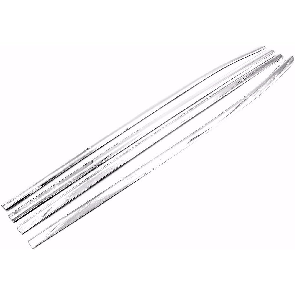Eloveq Glossy stainless steel chromium window trim 2014-2018 CHEVY SILVERADO/GMC Sierra Crewcab only