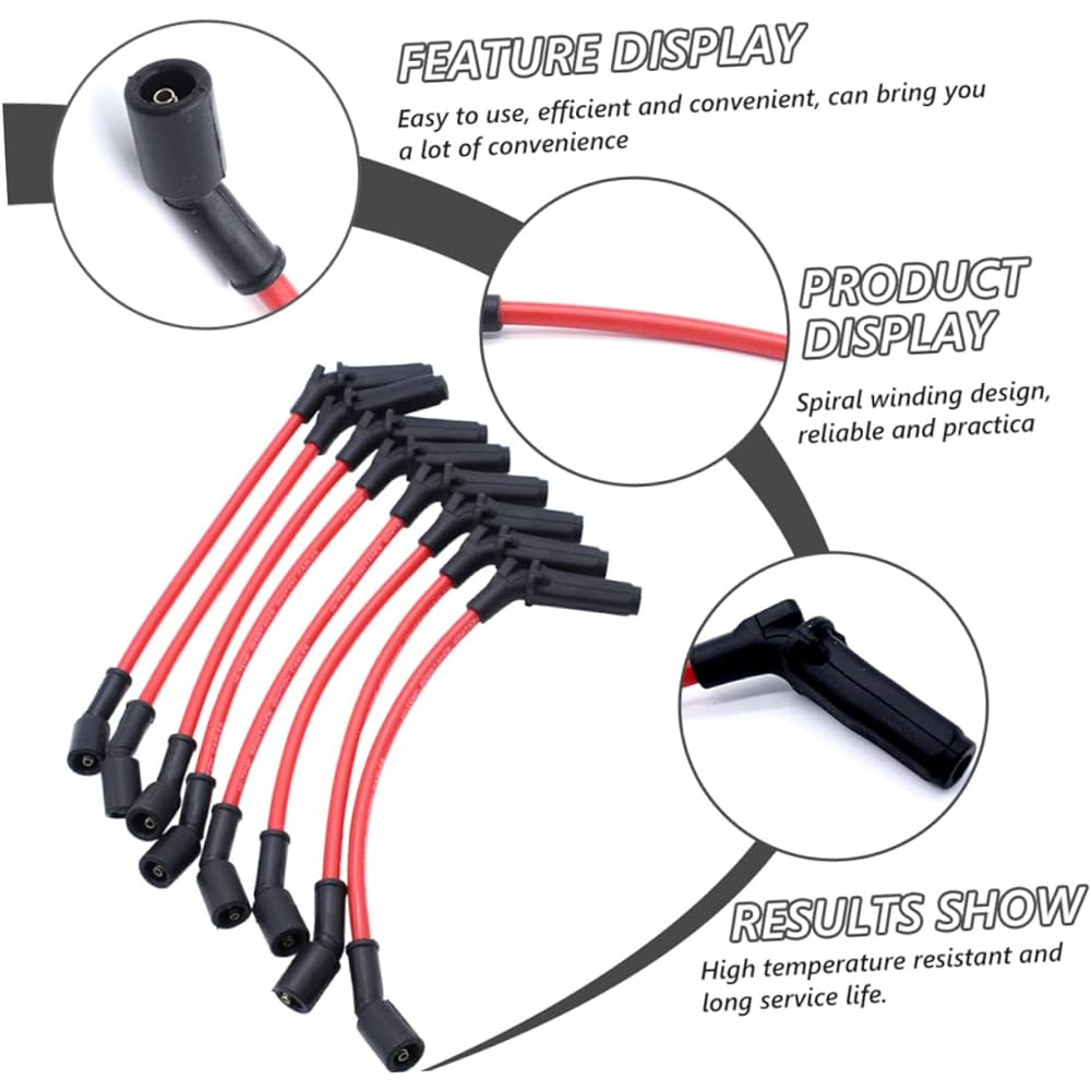 8 Spark Plug Inition Wirer Accessories Copper Set Vehicle