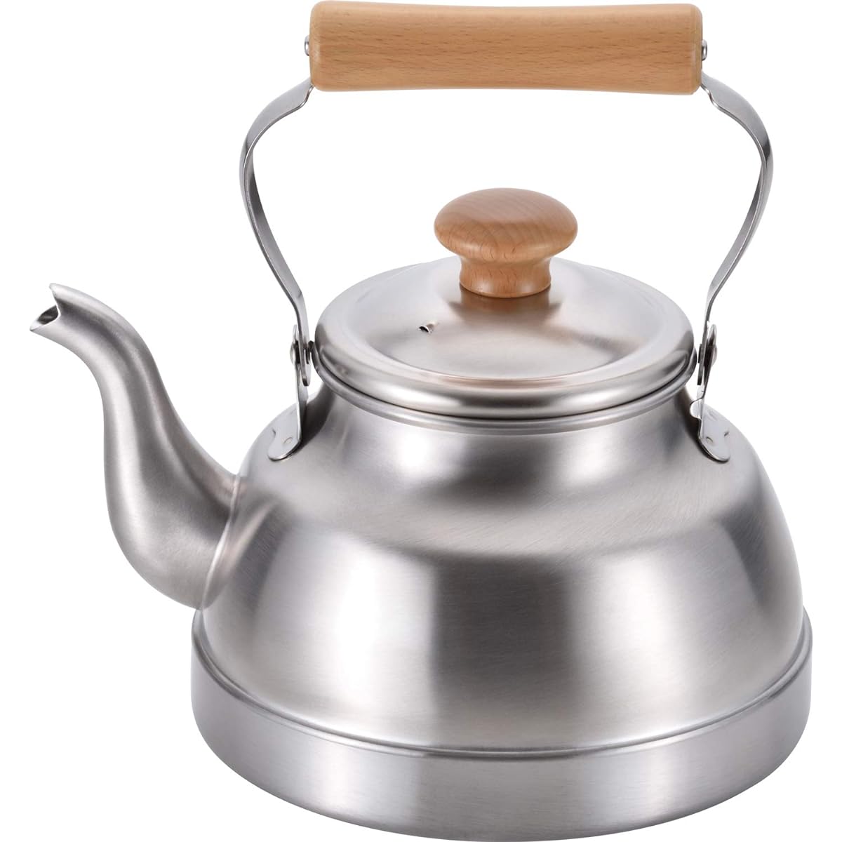 Wahei Freiz Made in Japan Nostalgic Classical Kettle 2.7L Wooden Handle IH Compatible CS-005 Chitose Stainless Steel
