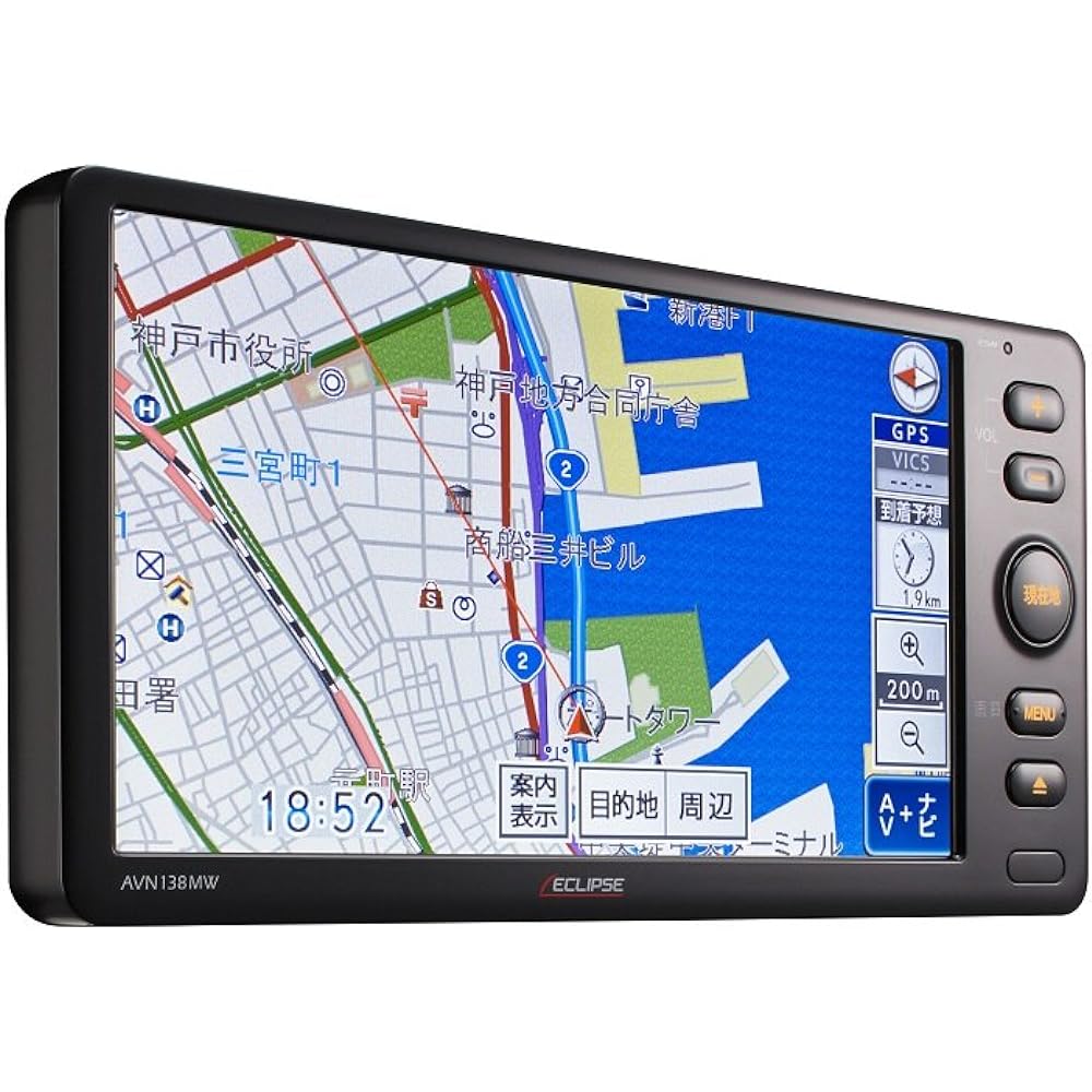 DENSO TEN ECLIPSE Car Navigation AVN138MW 7 Type Wide One Seg CD CD-R/RW USB iPhone/iPod Compatible For Toyota/Daihatsu Vehicles Only Conversion Code Included AVN Lite Series