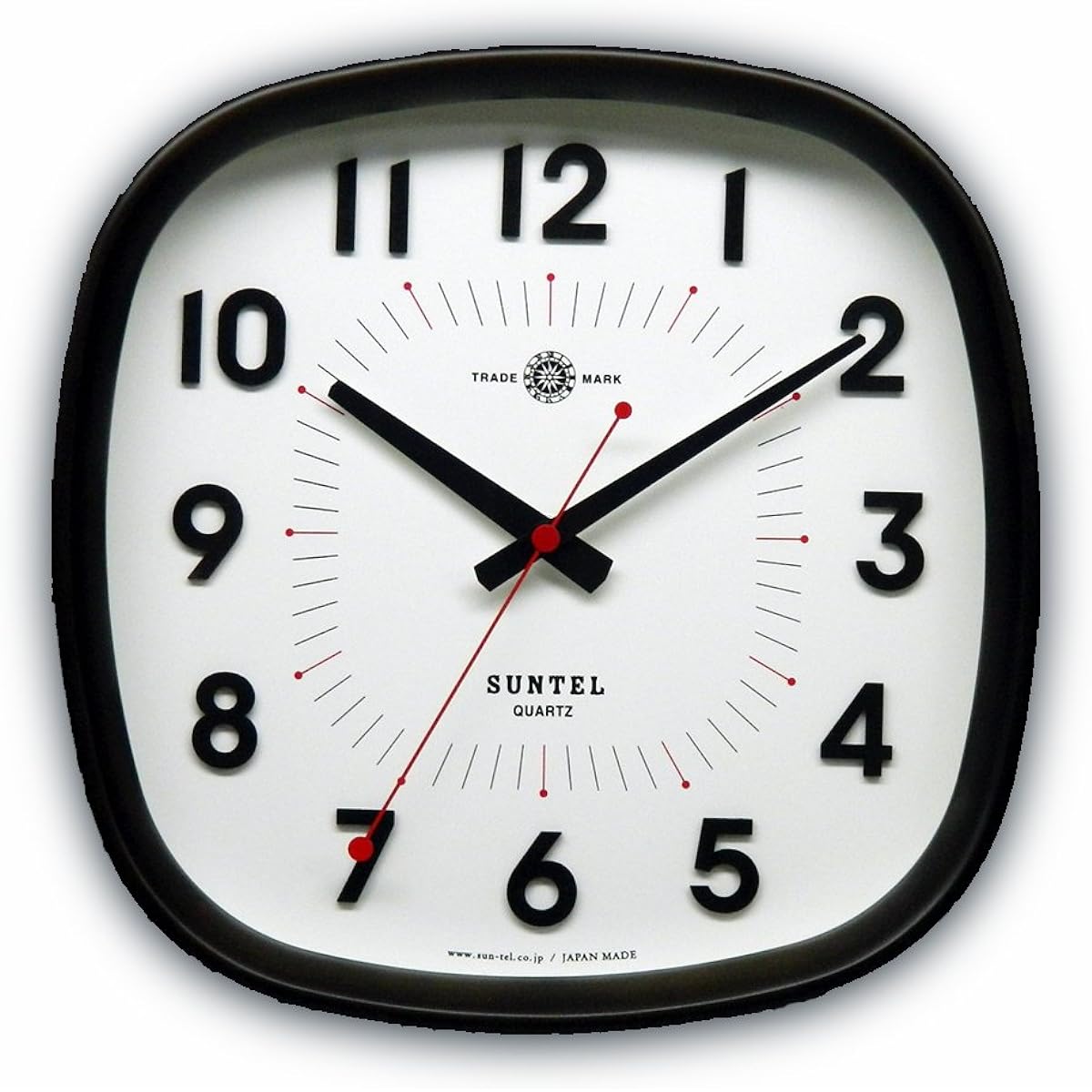 Santel Wall Clock Dark Brown Diameter 285 x 280 x 65mm Simple Wall Clock (WARM) Dark Brown DQL697-DBR