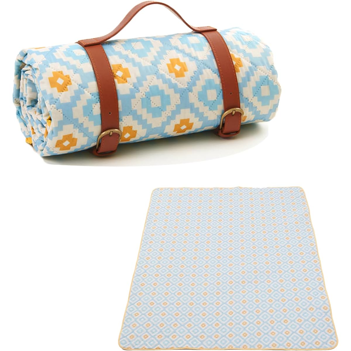 SiwaQio Leisure Sheet, Thick Outdoor Mat, Large Picnic Mat, Waterproof, Leisure Sheet, 4 Layer Construction, Tent Mat, Machine Washable, Compact, Cherry Blossom Viewing/Picnic/Fireworks Festival/Park/Sports Day