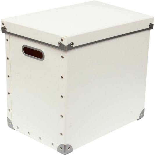 Adachi Shiki Storage Case Hard Pulp Box Lid Type Large (Width 25.5 x Depth 36 x Height 32cm) PBF-823 White