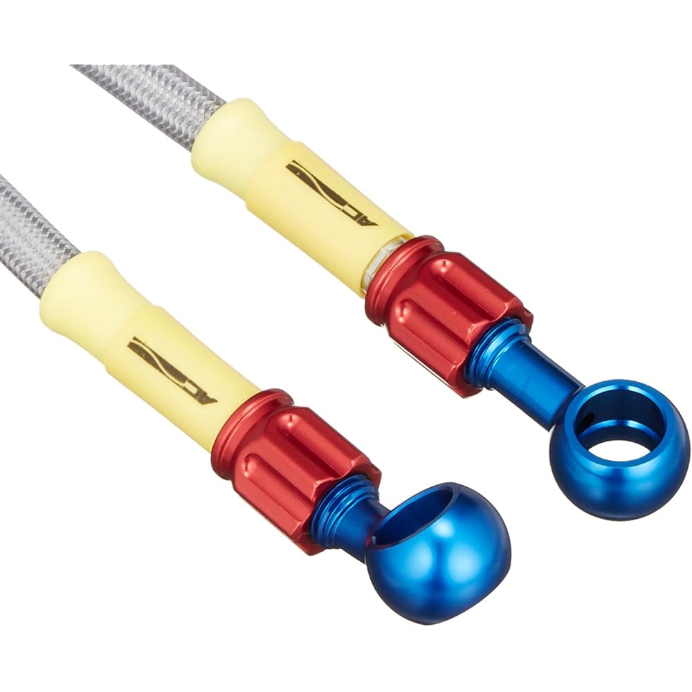AC Performance Line (AC-PERFORMANCELINE) Stainless Steel Mesh Brake Hose Kit (For Front) [Aluminum (Blue/Red)] [YZF-R25('15)] 32035420