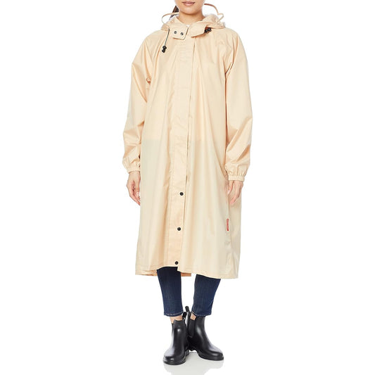 [Moonbat] CYPRES COLLINE Backpack Compatible Cycle Coat Raincoat Plain Simple Stylish Cute Storage Bag Hooded Women's Beige 23-402-13107-00 M Size