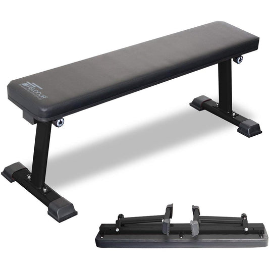 FIELDOOR Folding Flat Bench Flat Incline Bench Dumbbell Training Tested Assembly Tools Included