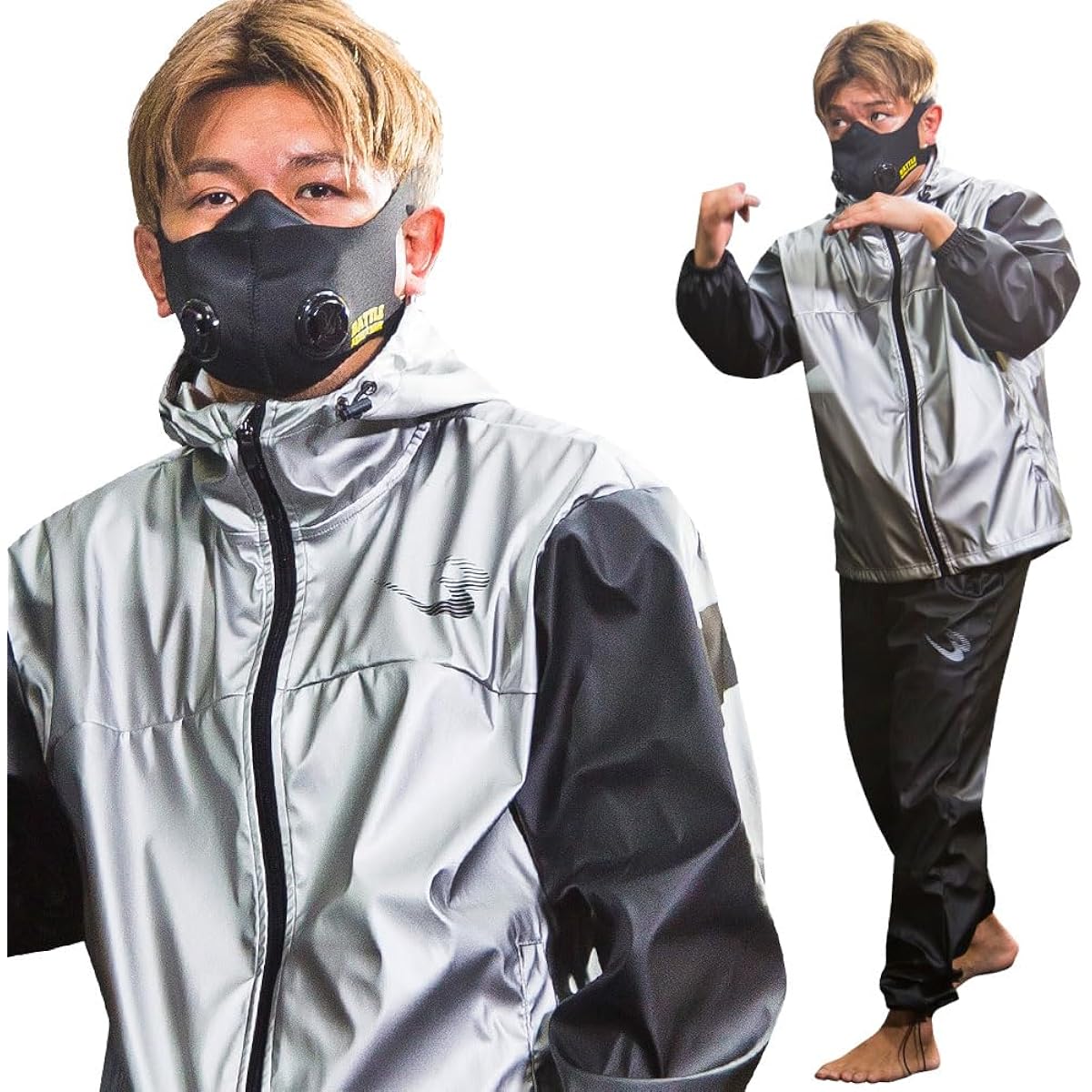 [BODYMAKER] Sauna Suit Active 12 Boxing Training Running Walking Marathon Detox Hot Yoga Thighs Narrow Jogging Windbreaker Fat Burning Leg Slimming Sauna Suit Weight Loss Long Pants