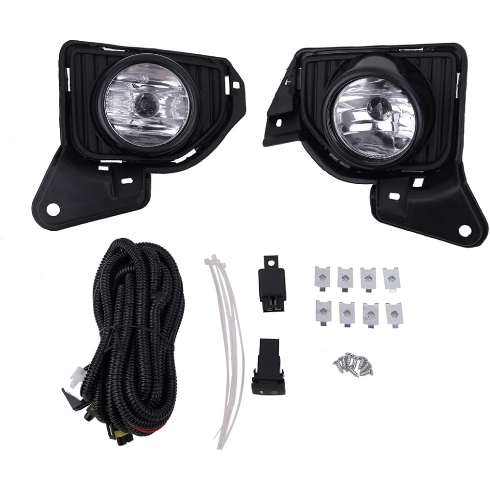 Toyota 200 series Hiace 4 type 5 type fog lamp kit full set glass lens matte plating ring left and right set fog light relay wiring included