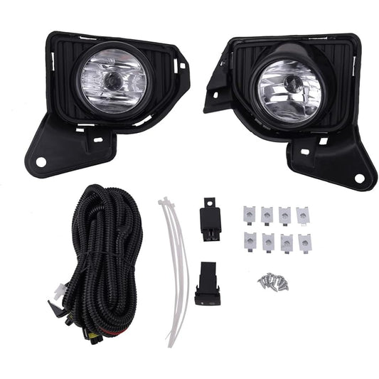 Toyota 200 series Hiace 4 type 5 type fog lamp kit full set glass lens matte plating ring left and right set fog light relay wiring included