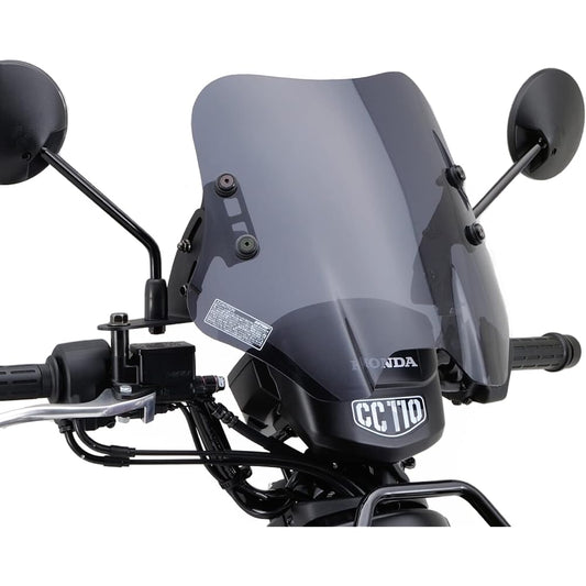 Daytona Motorcycle Screen with Clamp Bar for Cross Cub 110 (22) Windshield SS Series Short Smoke 31455