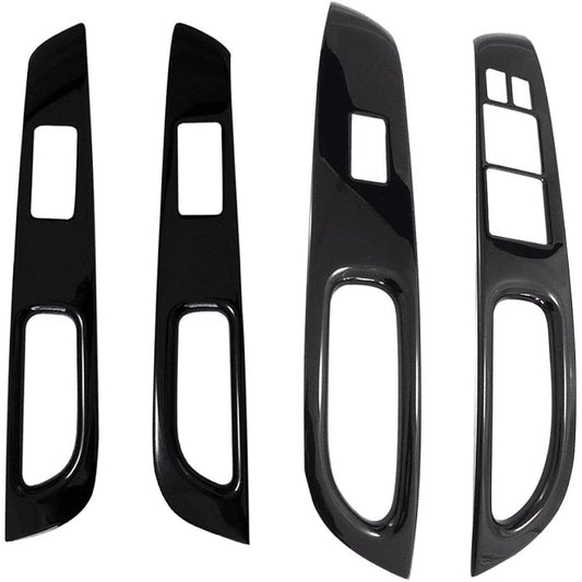 [E-Drive] Nissan Note E12 Late E-Power E-POWER Exclusive Interior Parts Window Switch Panel Front Rear 4pc Set Piano Black Garnish Bezel Cover Piano Black Finish Interior Dress Up Custom Accessories Custom Parts External Product