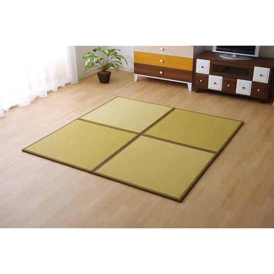 Ikehiko Corporation Tatami Unit Tatami PP Lightweight Type Squash Beige Approx. 82 x 82 x 1.7cm Set of 4 Pieces #8611020