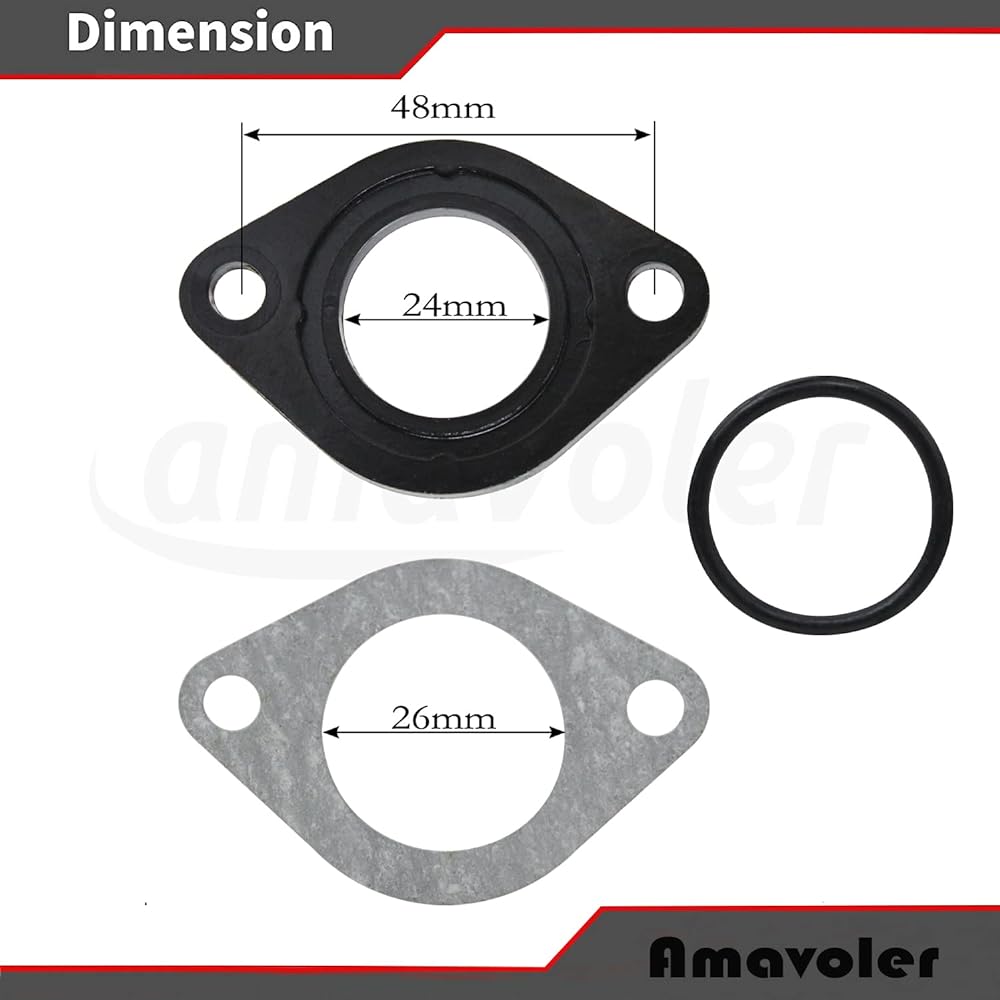 AMAVOLER 26mm 2 carburetor Cabby Intake Cabman Hold Gasket 125cc 150cc Pit Dart Bike Wad ATV Buggy (LZ029)