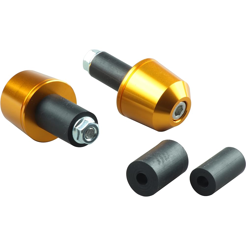 POSH Motorcycle Supplies Handlebar End Universal Solid Bar End (Outer Diameter 29.5mm) Compatible with Handlebar Inner Diameter 14/19mm Gold 031177-04-10