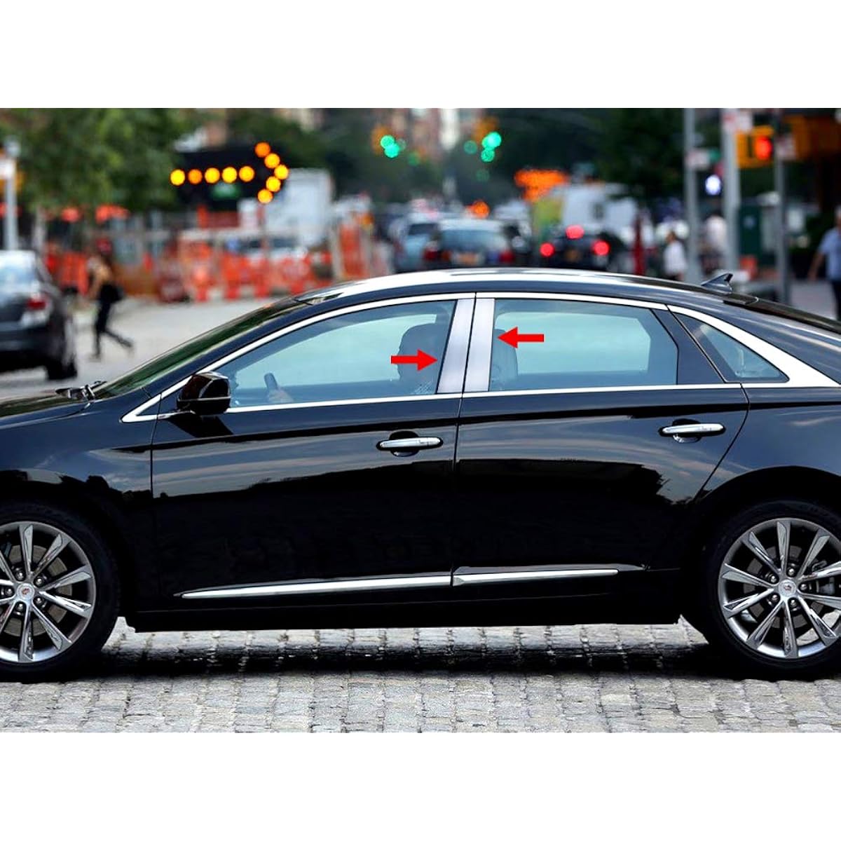 Made in the United States! 2013-2019 Cadillac XTS 4PC Stainless steel chrome pillar posttrim