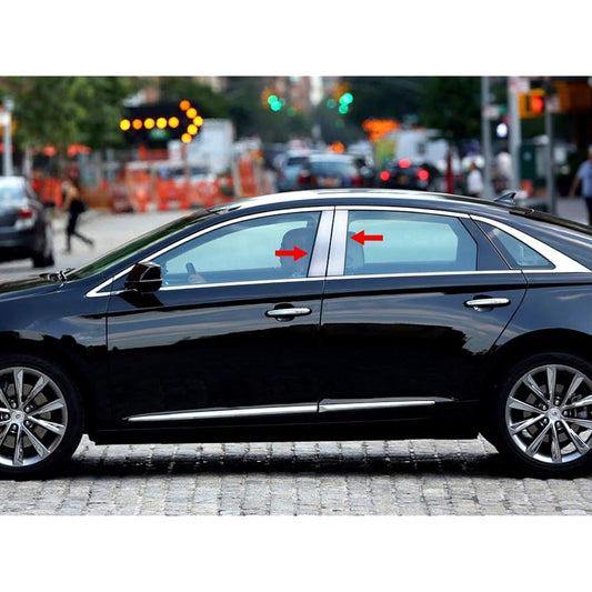 Made in the United States! 2013-2019 Cadillac XTS 4PC Stainless steel chrome pillar posttrim