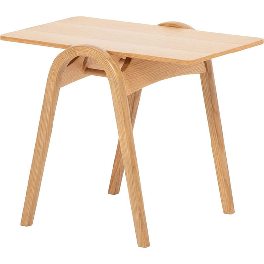Akita Woodworking Side Table Width 40 x Depth 53 x Height 45cm WO Natural Wood Made in Japan NO.T-202 Oak WO