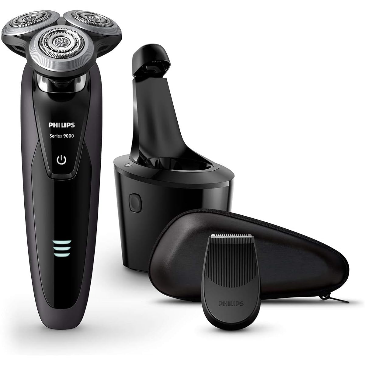 [2020 model with disinfectant washer] Philips 9000 series electric shaver, 72 blades, double V track blades, beard density sensing system, 8-direction movable head, cleaning charger included, trimmer, bath shave/washable, S9031/ 26