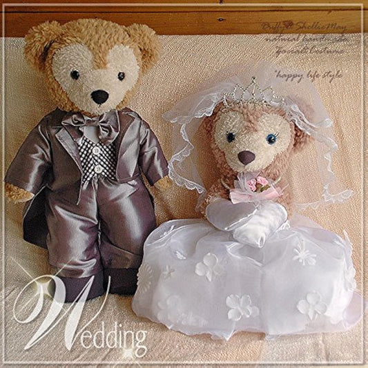 Welcome Bear! Duffy Shellie May Costume S size 43cm wedding dress (12F) tuxedo (14g) set WD65 [Stuffed toy sold separately]