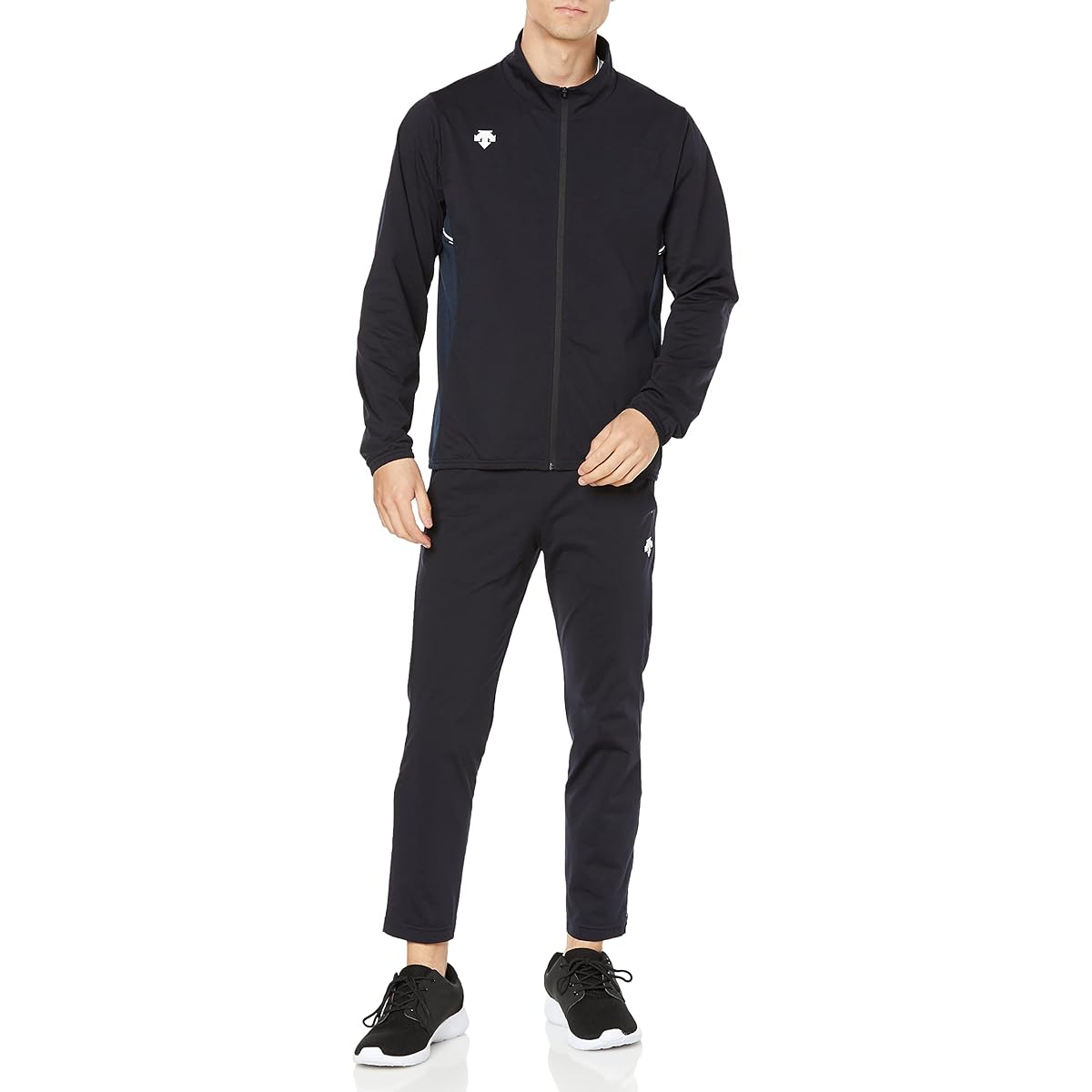 DESCENTE Men's Jersey Top and Bottom Set Windproof Sweat Absorbent Ventilation Stretch Training