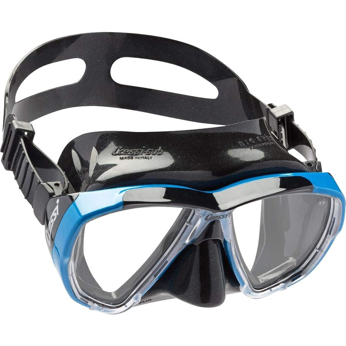 Cressi Big Eyes Diving/Swimming Mask (Made in Italy) Black/Blue