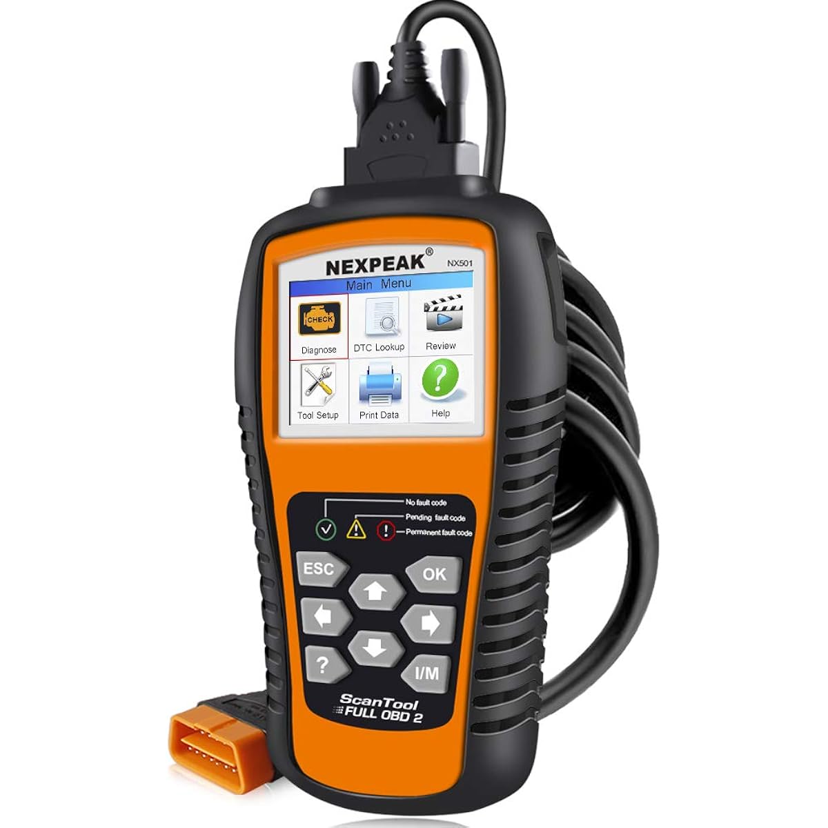 NEXPEAK OBD2 Scanner NX501 Reinforced OBD II Auto Code Reader Automobile Diagnosis Scan Tool Vehicle Checking Engine Light Analyzer For all OBDII vehicles since 1996