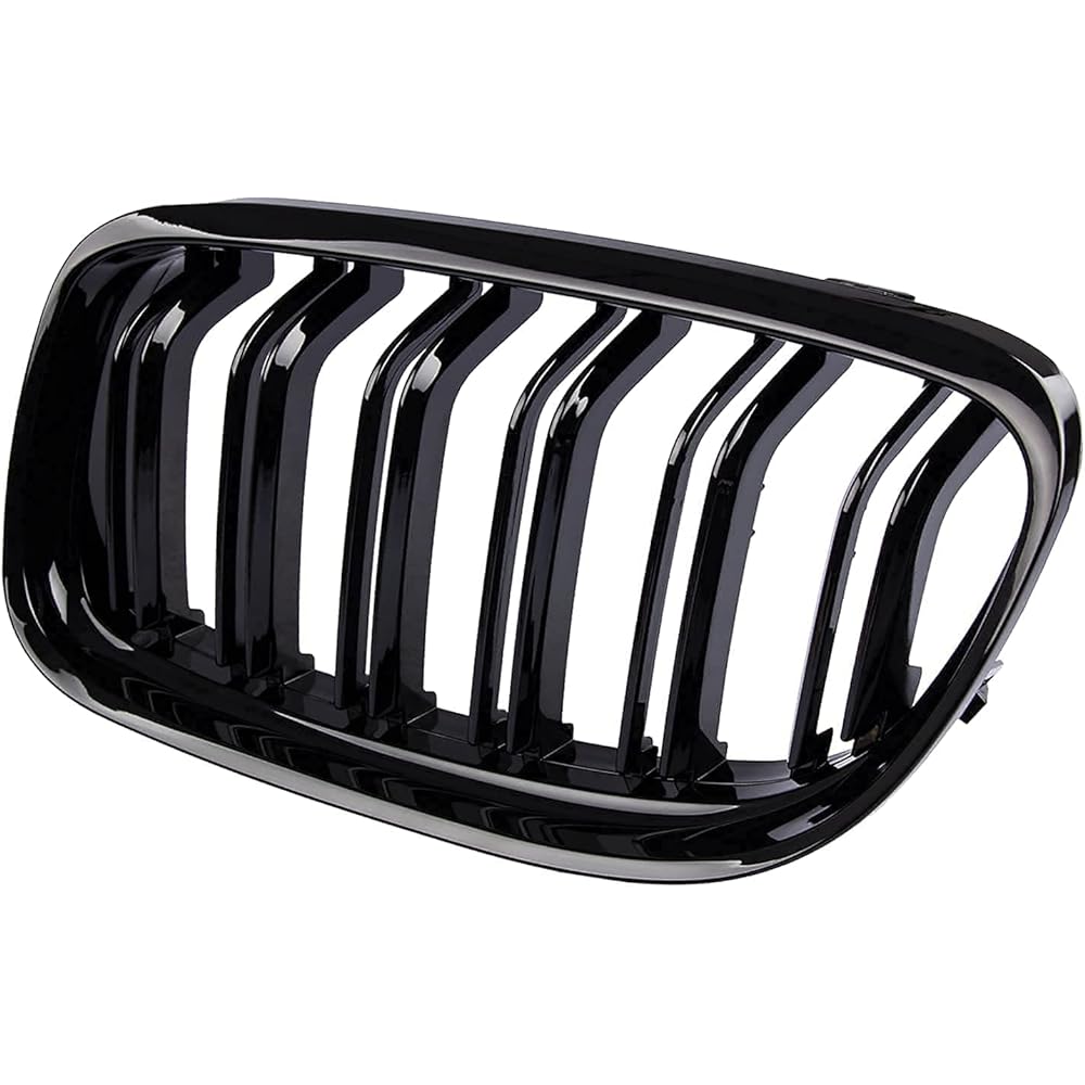Front bumper Kidney grilled pair glossy black grill double line BMW E90 328i 318i 320i 325i 330i 335i compatible with 2009-2011