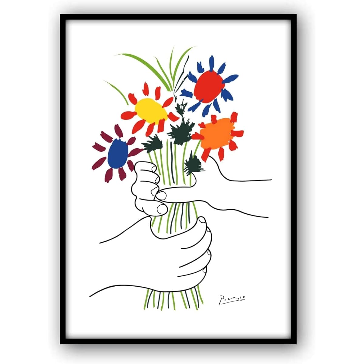 Pablo Picasso Hand holding a bouquet (B2 size (no frame))