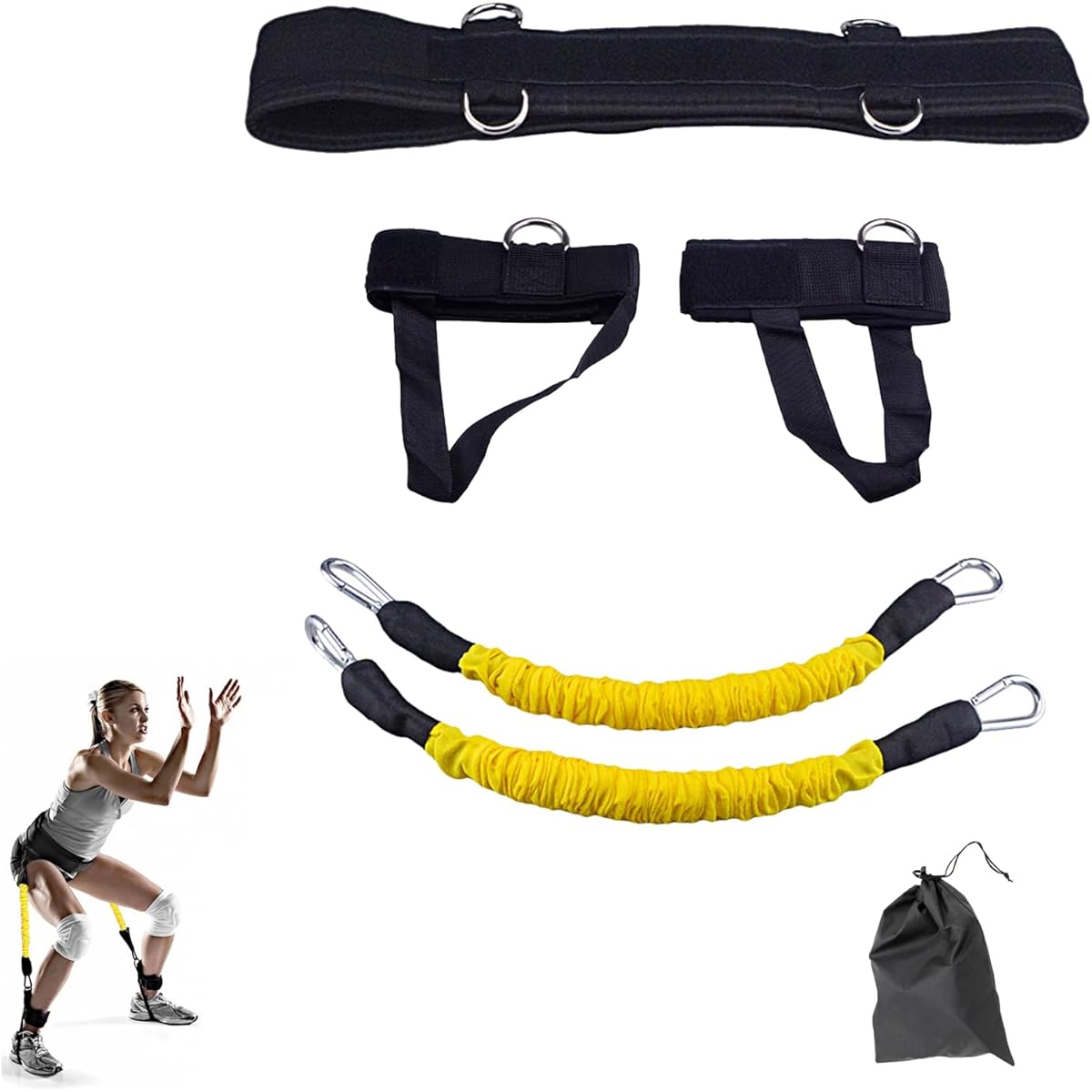 Vertical Jump Trainer - Professional Leg Strength Resistance Bands for Vertical Jump Training - Premium Jump Trainer, Volleyball Trainer & Basketball Trainer