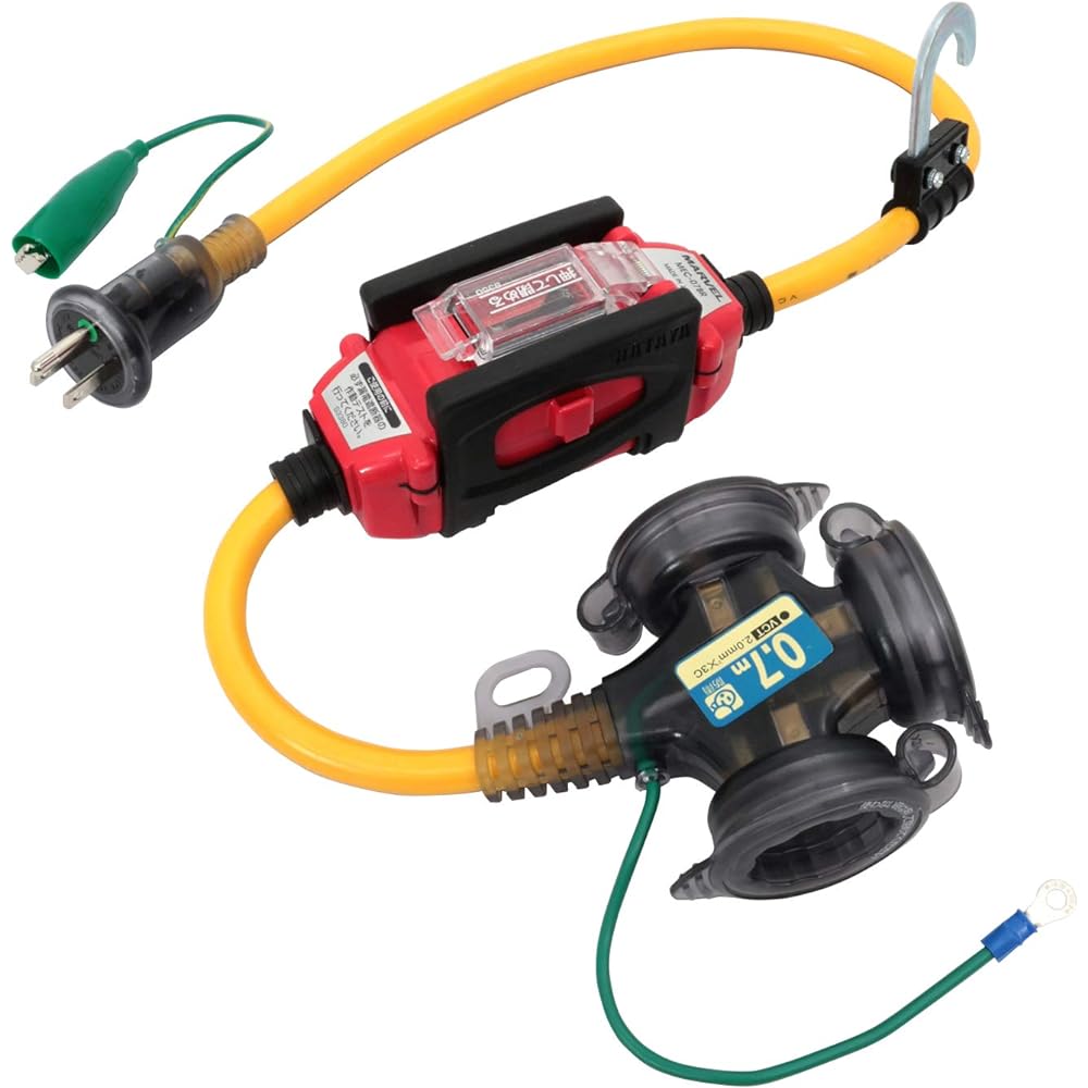 MARVEL MEC-07BR Overload Earth Leakage Breaker Extension Cord 0.7m for Power Tools