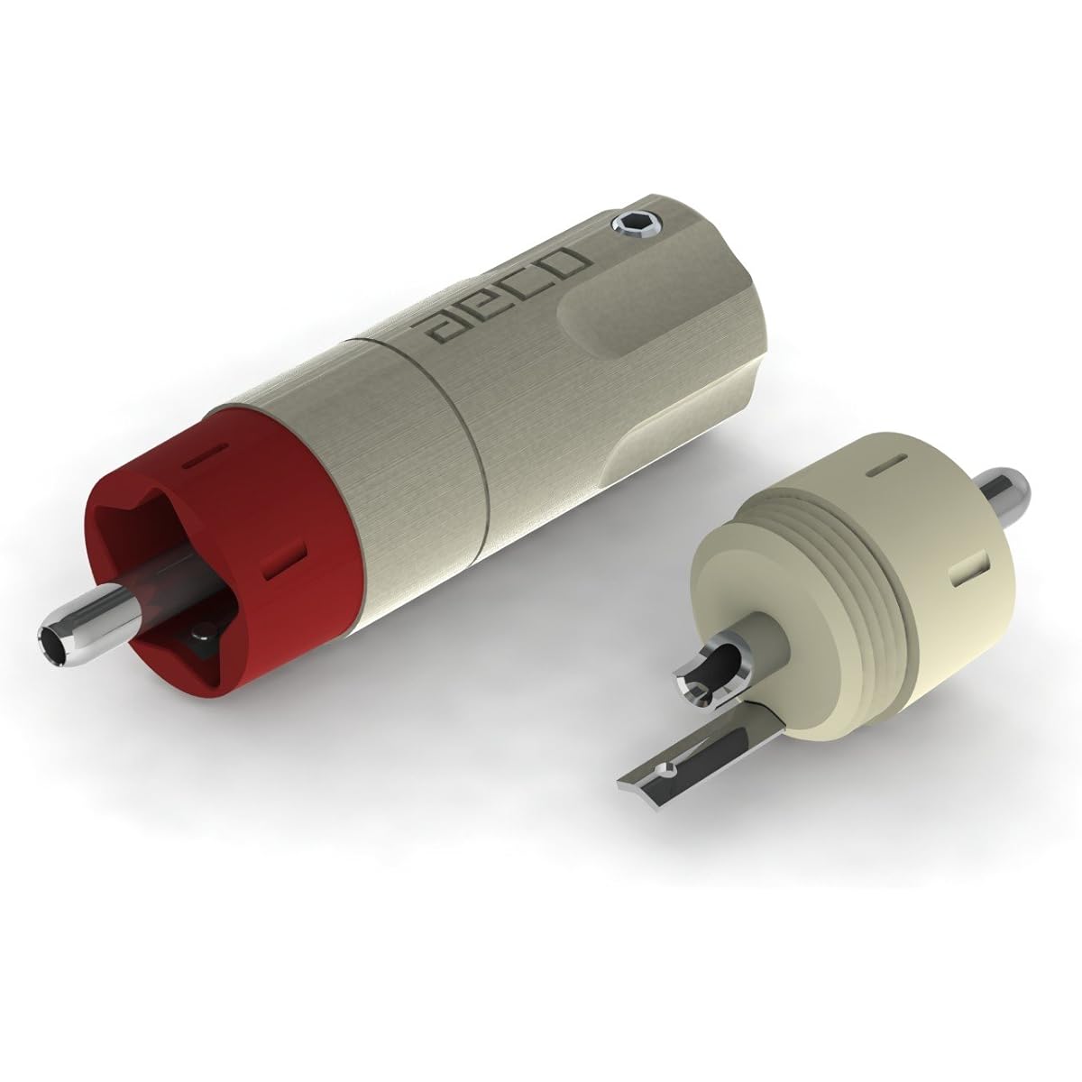 aeco RCA Plug ARP-4045R, 4pcs/1set, Rhodium Plating, Vacuum bag