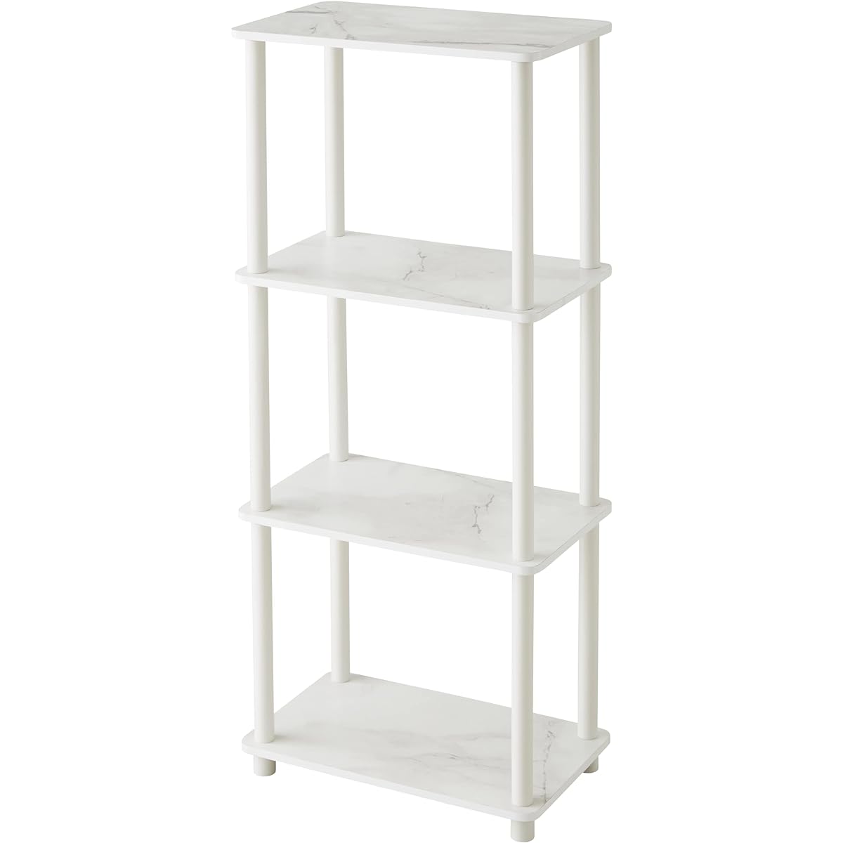 [4-tier marble pattern rack] Takeda Corporation, White, 48 x 29 x 110.8 cm, 4-tier marble pattern system rack, WH, Y2-SR4D110WH