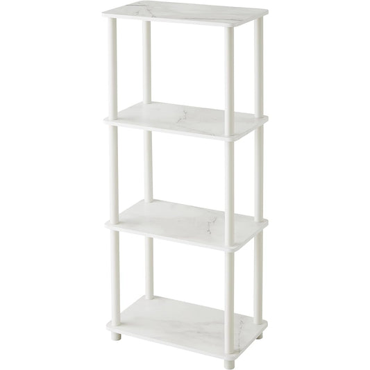 [4-tier marble pattern rack] Takeda Corporation, White, 48 x 29 x 110.8 cm, 4-tier marble pattern system rack, WH, Y2-SR4D110WH