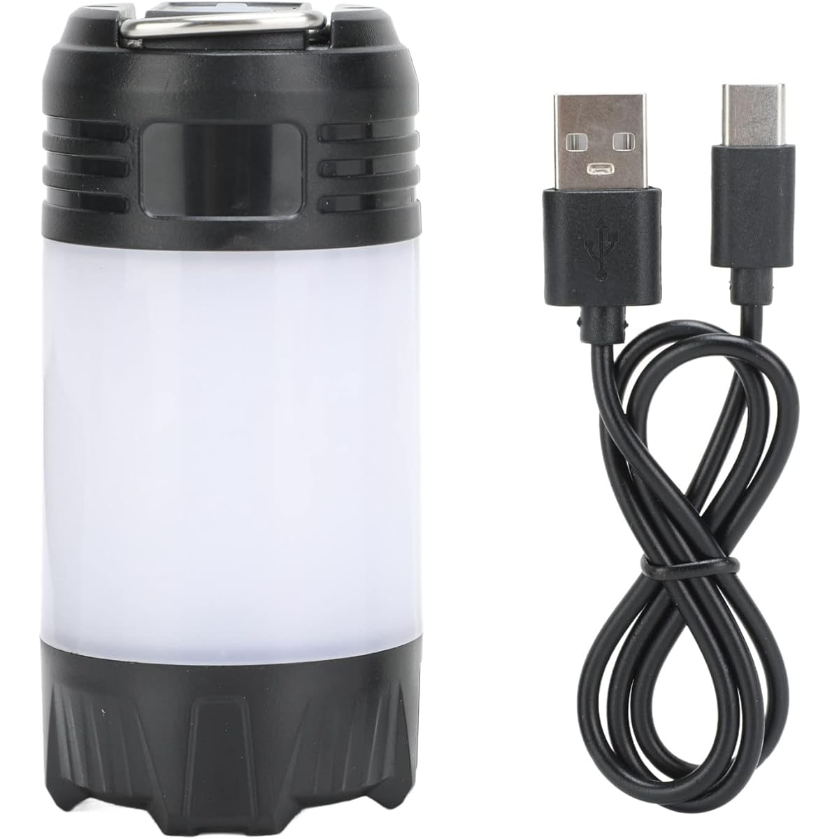 Lantern Heat Resistant Climbing Emergency Light Hiking Wear Resistant Emergency Tent Light High Brightness 4 Lighting Modes Waterproof Type-C Charging