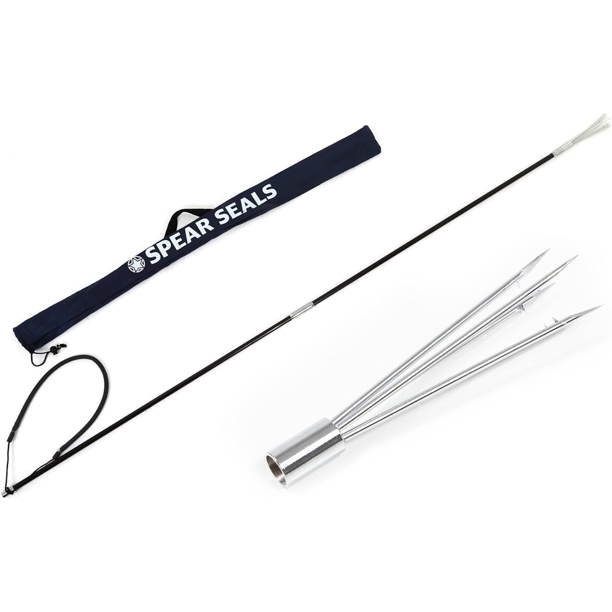 SPEAR SEALS harpoon 4-piece set with storage bag (2 pieces / Japanese brand / 170cm) Easy to assemble and store (durable / water resistant) Fish spear fishing hand harpoon harpoon tip Spear Seals