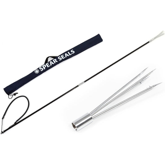 SPEAR SEALS harpoon 4-piece set with storage bag (2 pieces / Japanese brand / 170cm) Easy to assemble and store (durable / water resistant) Fish spear fishing hand harpoon harpoon tip Spear Seals