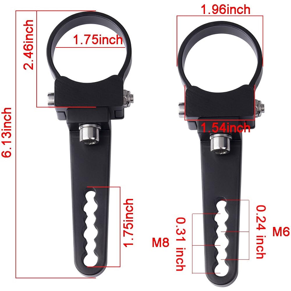 Auto Power Plus 1.75 inch Brewer Tube Mount Clamp Universal Mount Bracket Holder Kit LED HID Light Bar ATV UTV UTV Track 2 pieces for Track