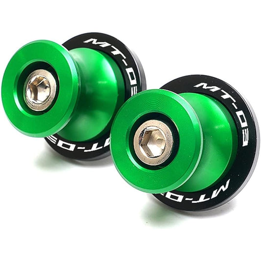 Motorcycle Swing Arm Bobbin Spool For Ya-ma-ha MT-03 MT03 Mt03 2014-2020 Motorcycle Swing Arm Spool Slider Stand Stainless Steel Screw Axle Point Accessories 6mm (Color : Green)
