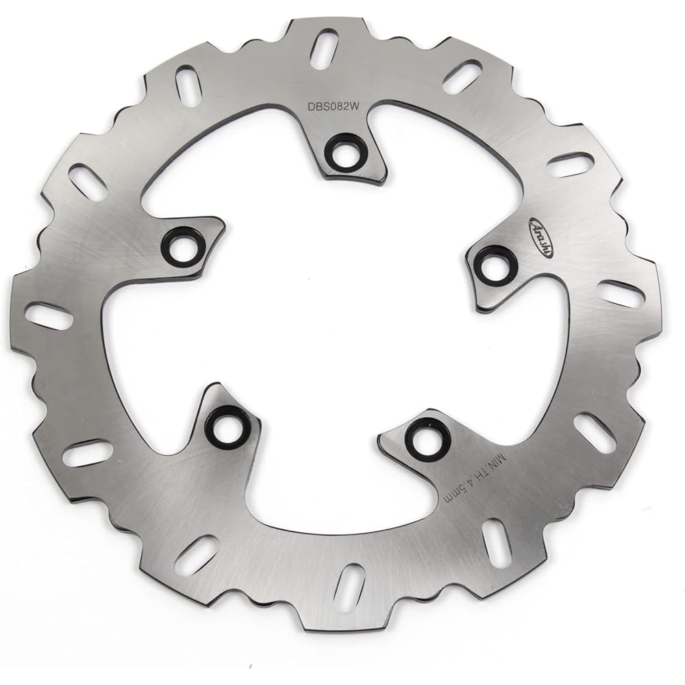 Arashi Rear Brake Disc Rotor Compatible with Yamaha FZ600 FZ6 FAZER 2004-2008 / FZ6 S2 2007-2008 / FZ600 FAZER S2 2007-2009 Motorcycle Replacement Accessories Silver