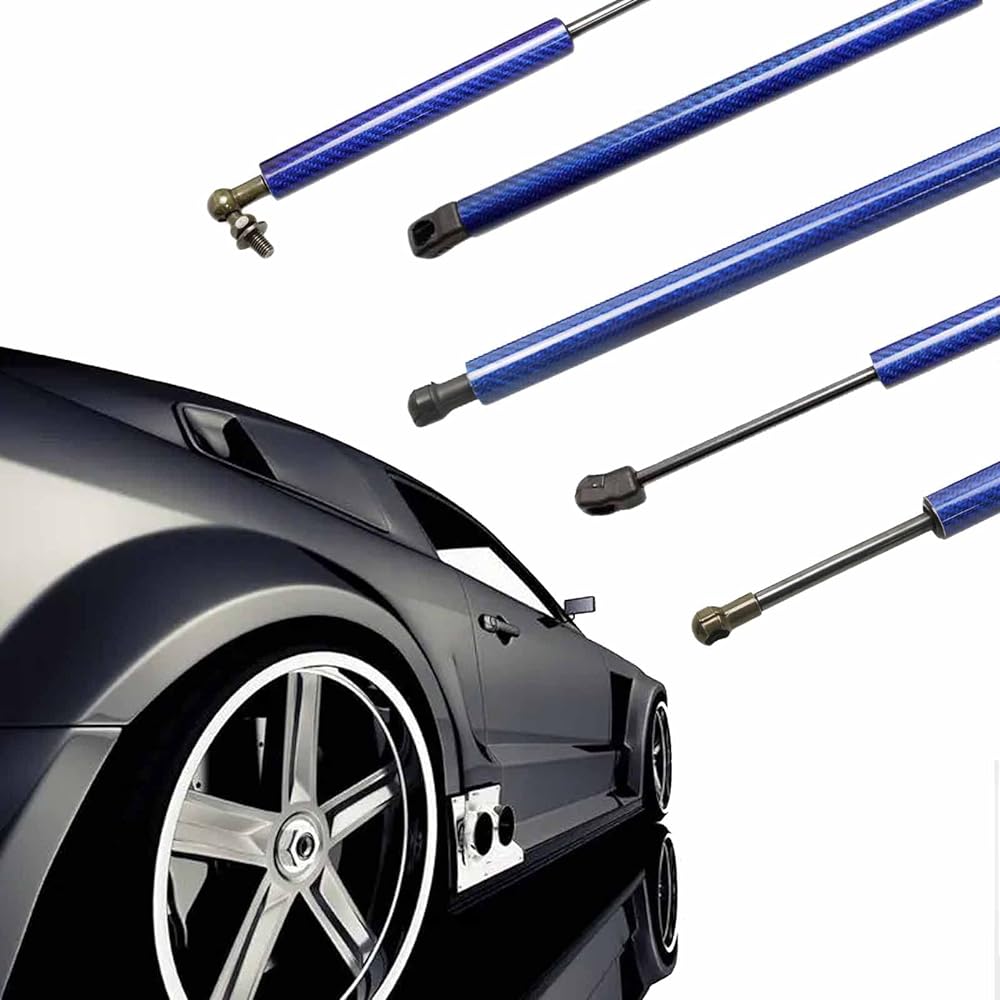 JINGLINGKJ Rear Gate Trunk Damper 2002-2010 March NISSAN MARCH K12 type 3rd generation hatchback 90451AX000 90450AX610 GSAX000 vehicle inspection compatible 2 sets (blue carbon) [parallel imports]