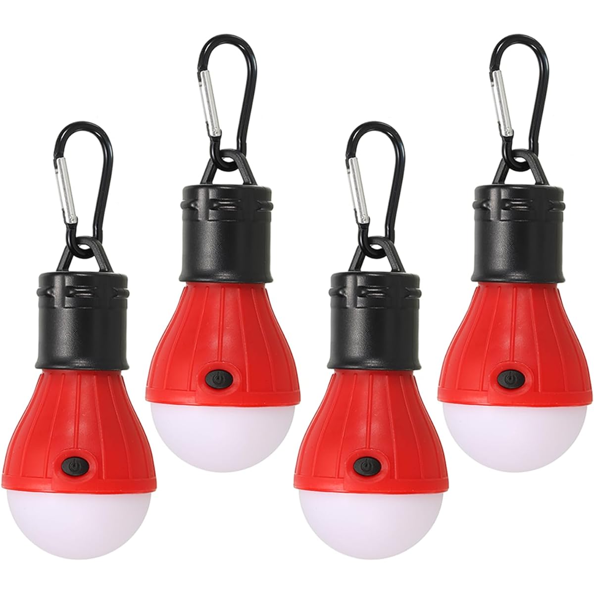 PATIKIL Tent Lantern 4 Pieces Portable Camping Light LED Camping Light Backpack Camping Hiking 145 x 52mm Red