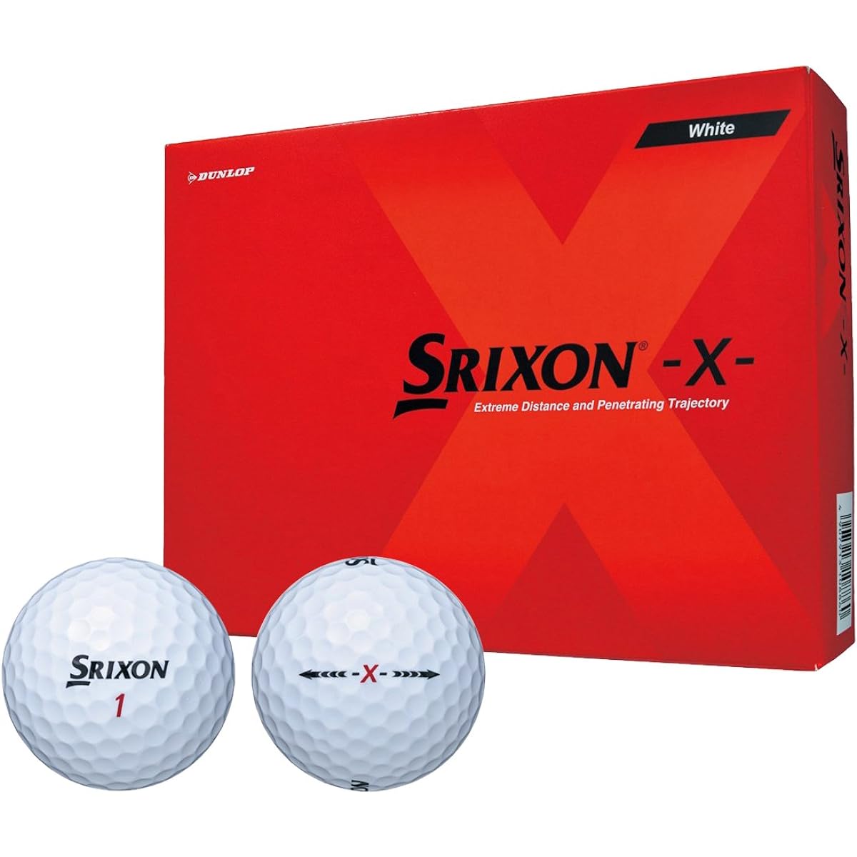 DUNLOP Golf Ball SRIXON -X- Golf Ball 1 Dozen (12 pieces) White