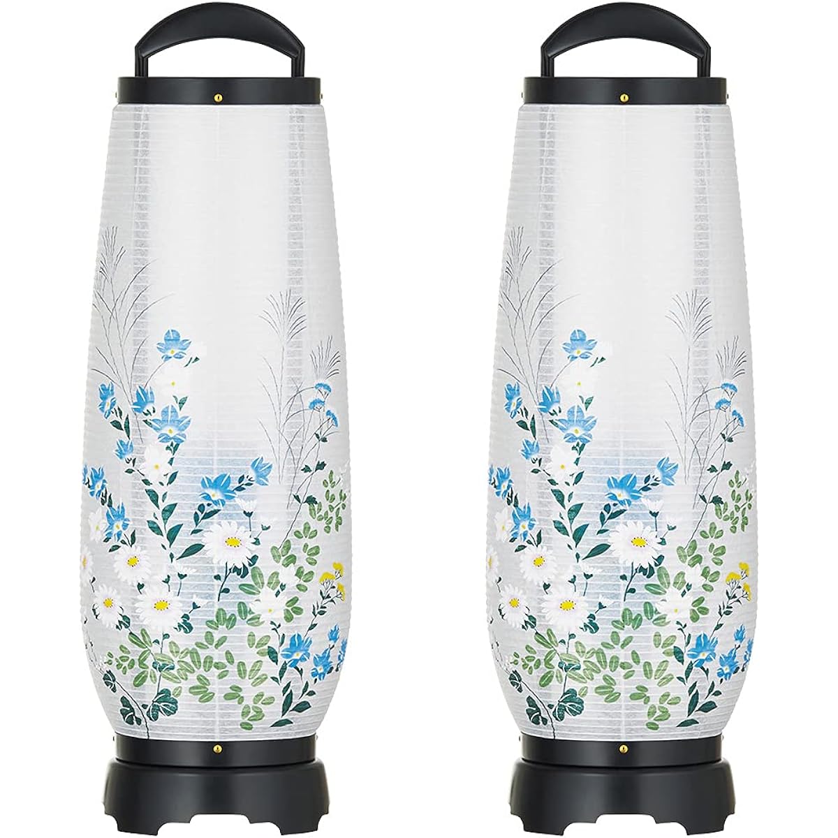 Buddhist Altar Shop Takita Shoten Bon Lantern LED Cordless Rotating Lantern Akebono No. 6 2736-2 Pair Set (2 Pieces) ◆ Height 55 cm x Width 18 cm ◆ Standing Lantern with Certificate of Authenticity