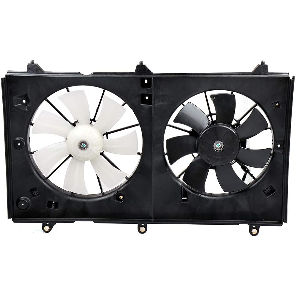 ECCPP Condenser Radiator Cooling Fan Assembly Replacement Part Fits 2004-2007 Honda Accord 2.4L
